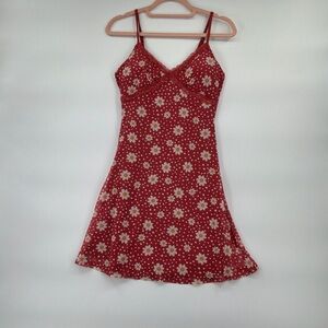 Red Floral Mini Dress